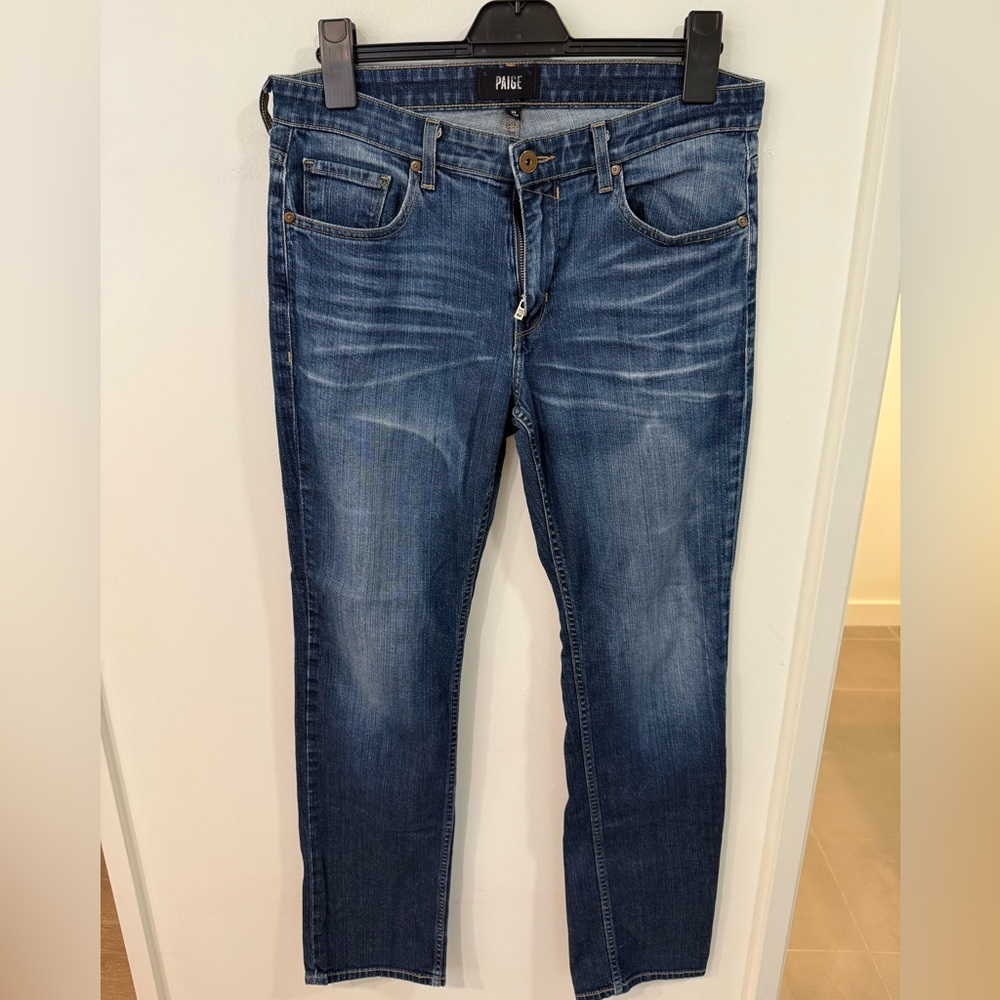 PAIGE Men's Dark Blue Slim Jeans